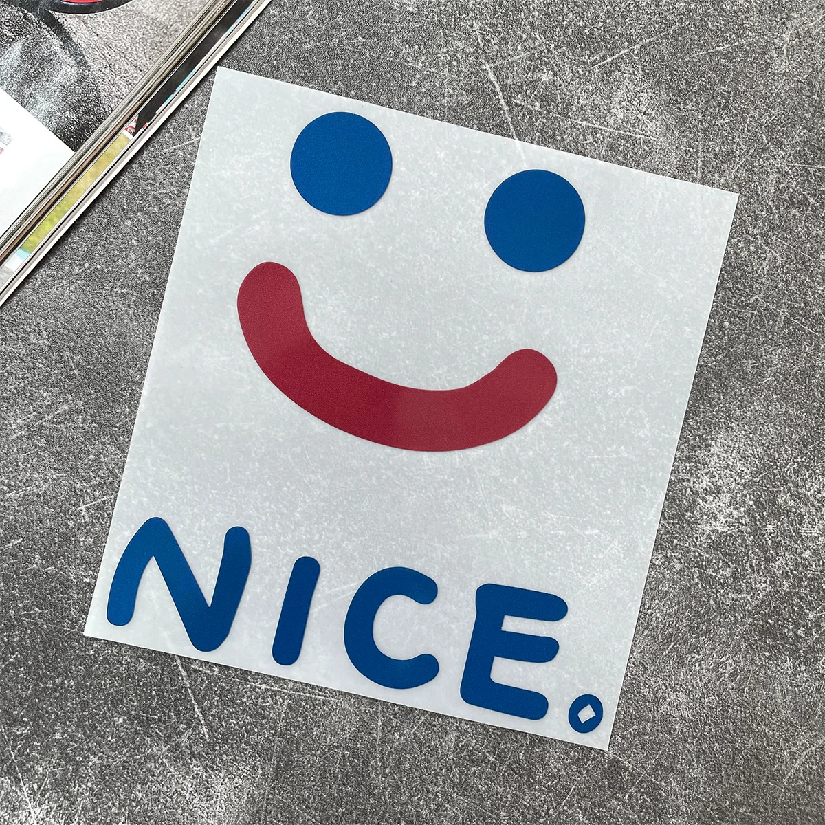NICE Cute Cartoon Happy Face Stickers, Trendy Retro Vinyl Decals for Car, Electric Car, Motorcycle Decor Accessories
