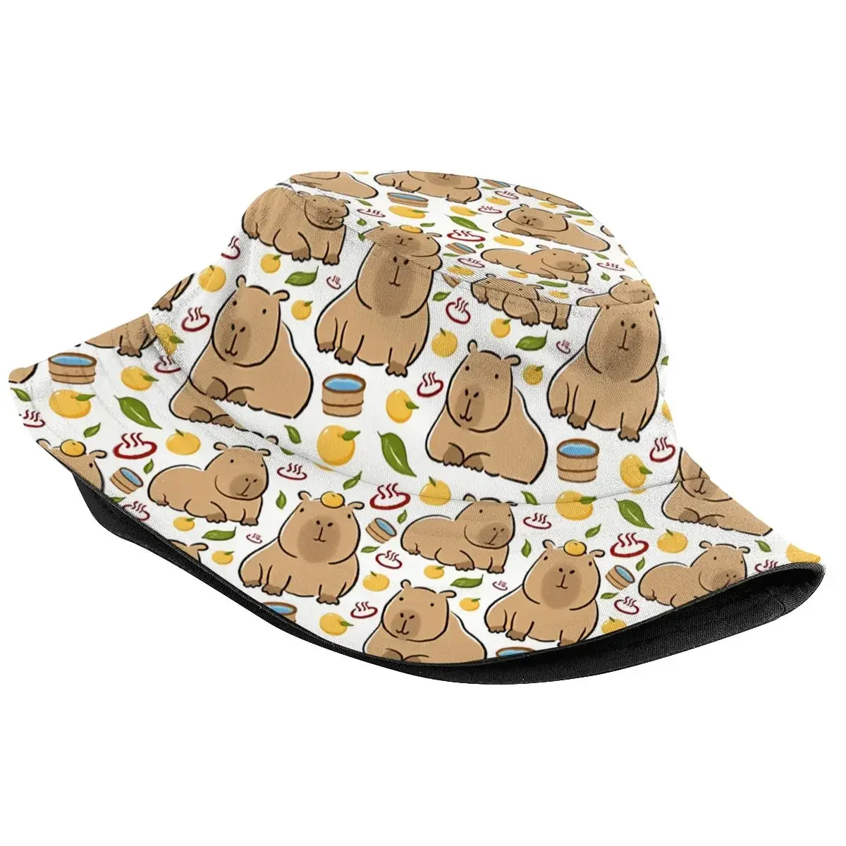 Cute Capybara Fisherman Cap Hip Hop Gorras Summer Unisex Printing Bucket Hat Outdoor Gardening Beach Camping Hiking Fishing Caps