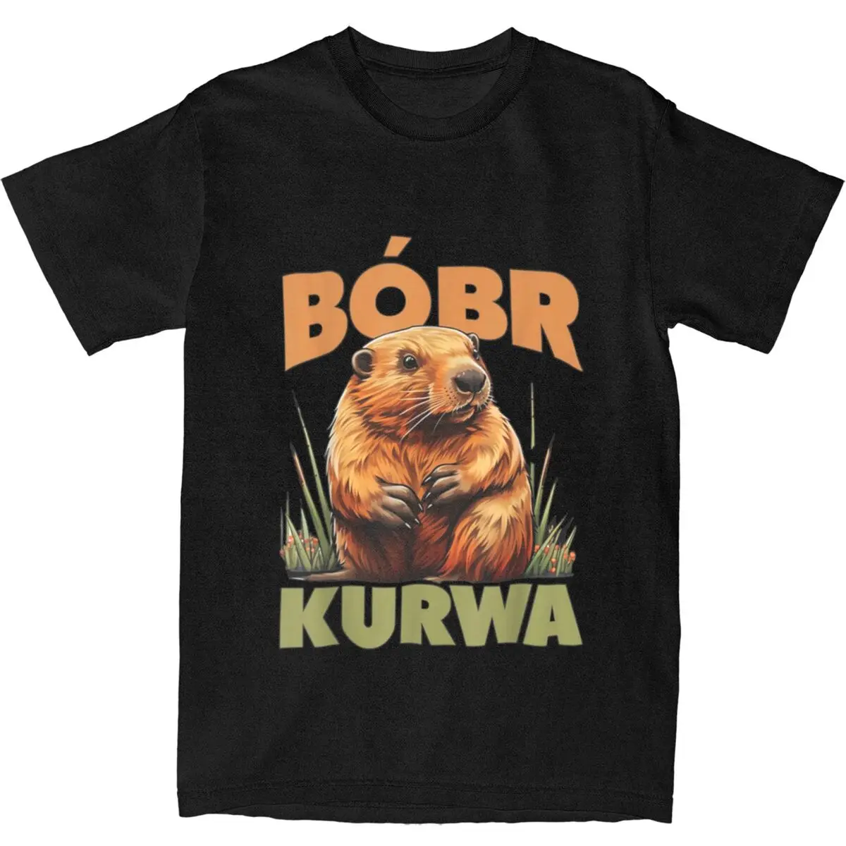 Bober Kuwa T Shirt Men's Bober Beaver Bbr Y2K Funny 100% Cotton T-Shirts Summer O Neck Hip Hop Tee Shirt Wholesale Oversize Tops