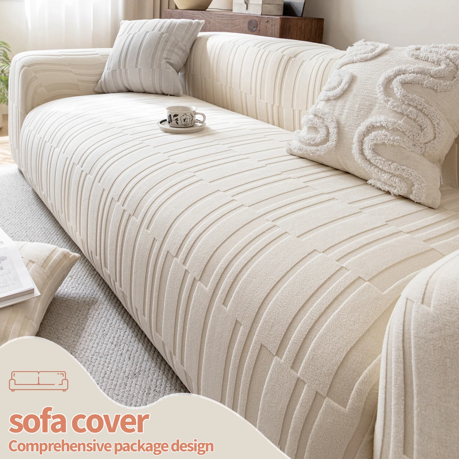 

Elastic Jacquard Fabric Sofa Cover Stretch Couch Cover Sectional L Shape Sofa Slipcover Corner Case for Home 1/2/3/4/5 Seaters