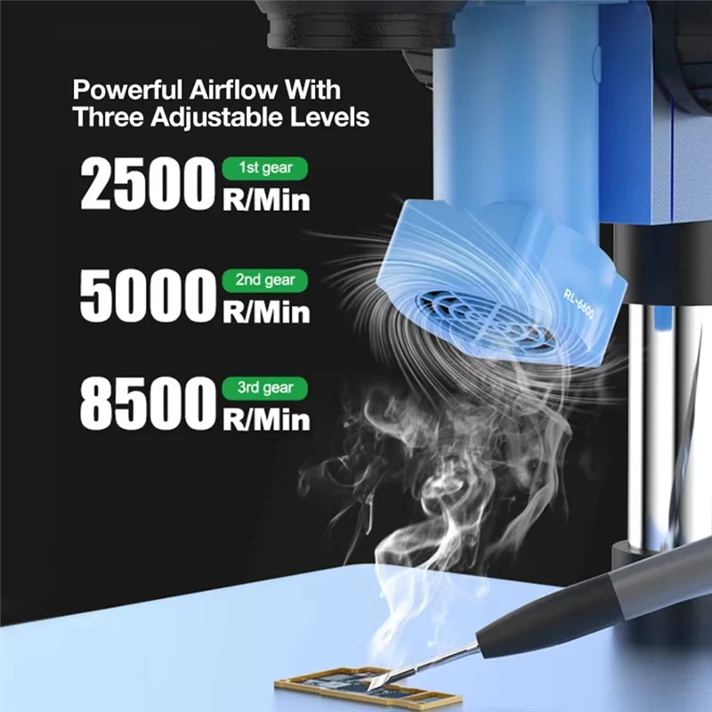 

DIGIT-Interface Powerful Airflow Smoke Exhaust Fan Tool For Microscopes Type-C Powered Microscope Smoke Extractor