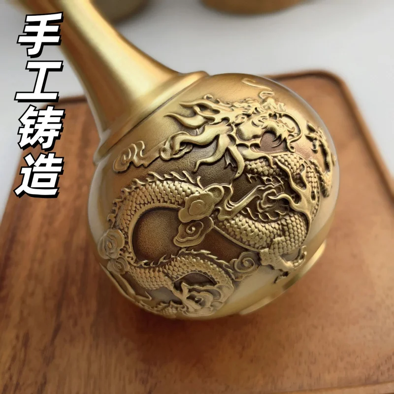 النحاس الإغاثة مائة بركات التنين والعنقاء زهرية تشكيلة زهور زخرفة غرفة المعيشة مدخل الديكور هدية الأعمال #3