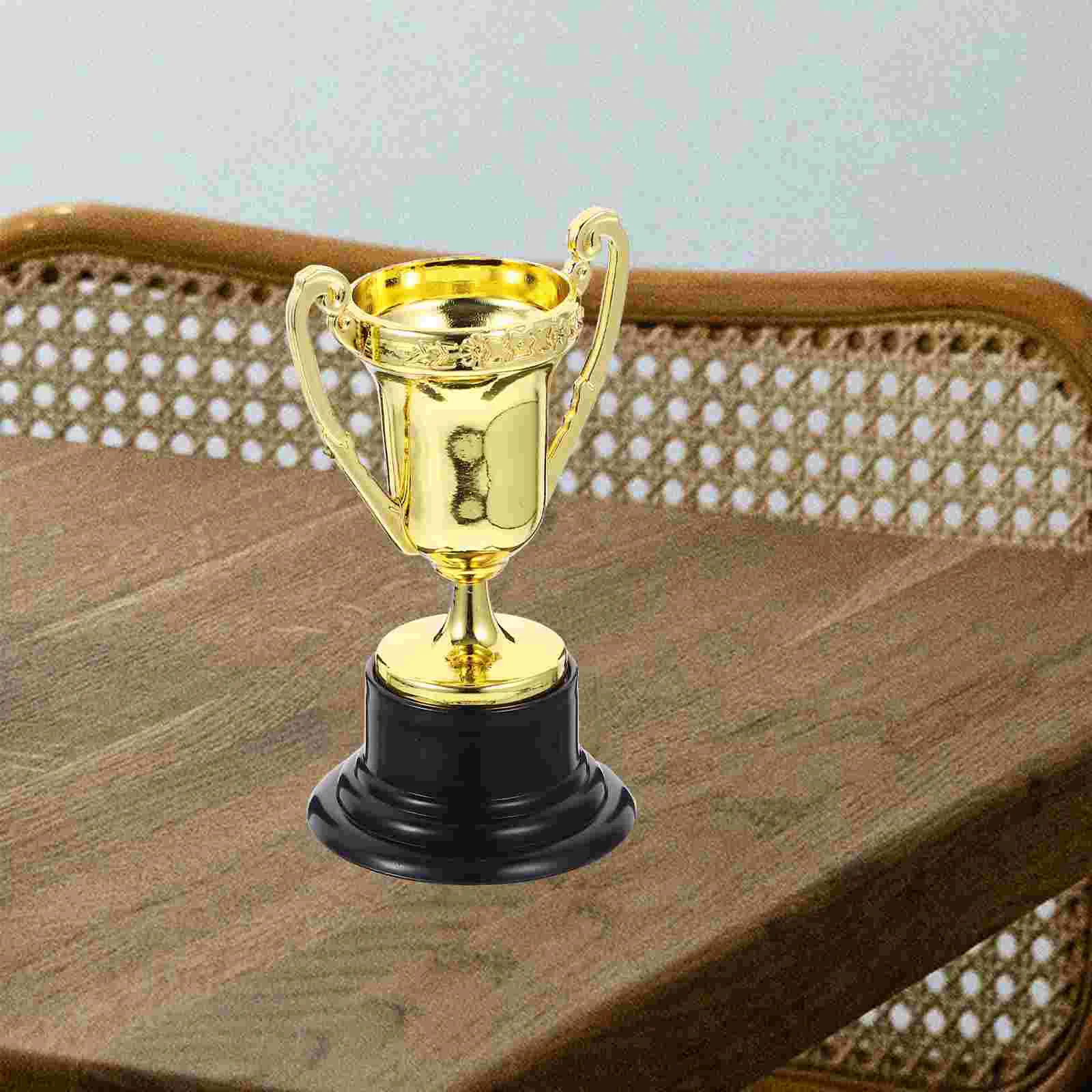 

10 Pcs Trophy Prize Cup Home Desktop Decor Plastic Mini Model Toy Reward Party Celebration Small