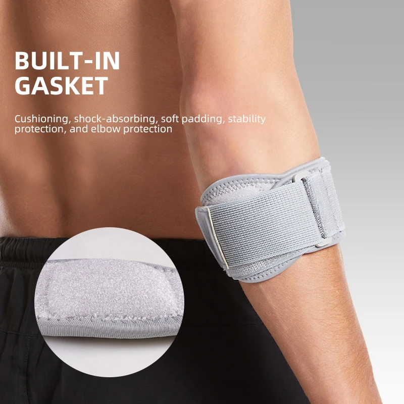 調節可能なテニス肘サポートブレースガードパッド ゴルファーの肘痛対策 エピコンディリティスブレース