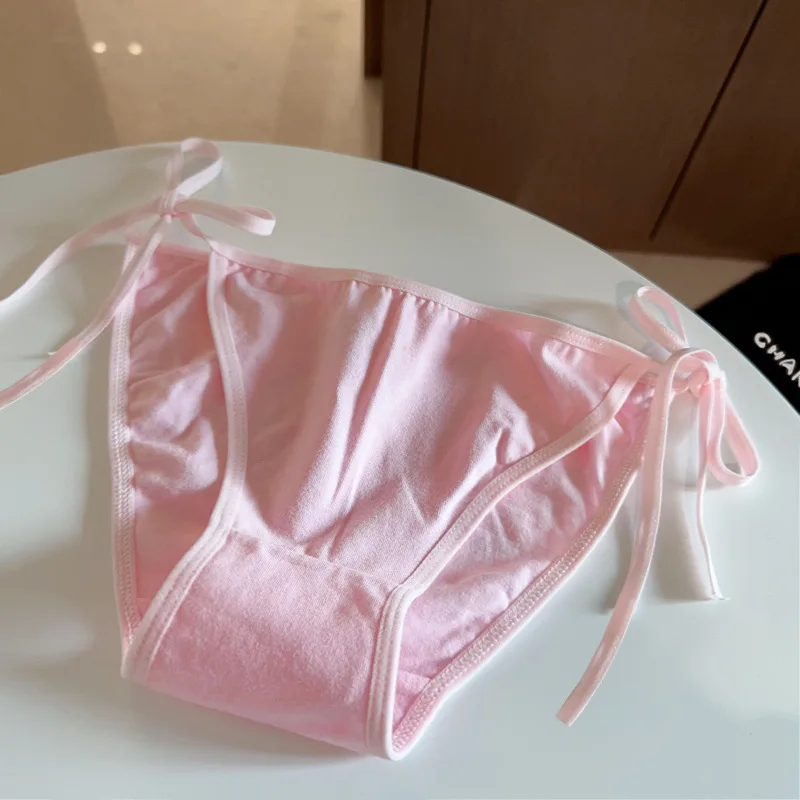 new Underwear 6pc/lot lovely T panties solid Low Waist Briefs Young Girl Pants children 12-20y students Teenagers 95%cotton