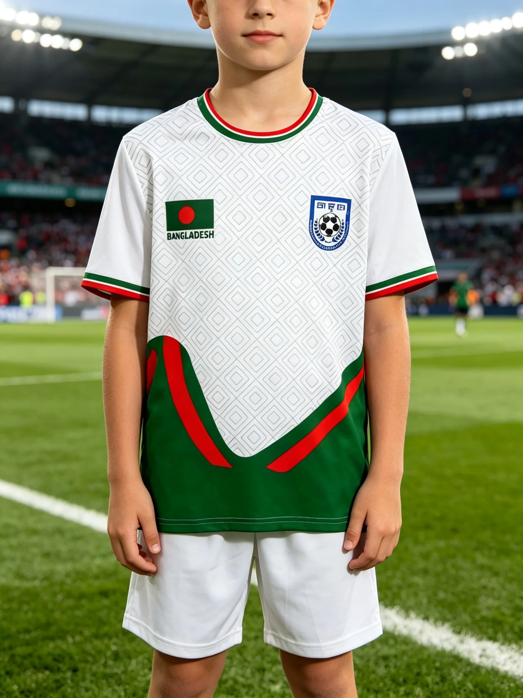 Bangladesch Y2K Fußball Sport Trikot Herren T-Shirt Damen T-Shirt Jungen Top Kinder Eltern-Kind Schnell Trocknend Kurzarm Kinder T-Shirt – Detail 4