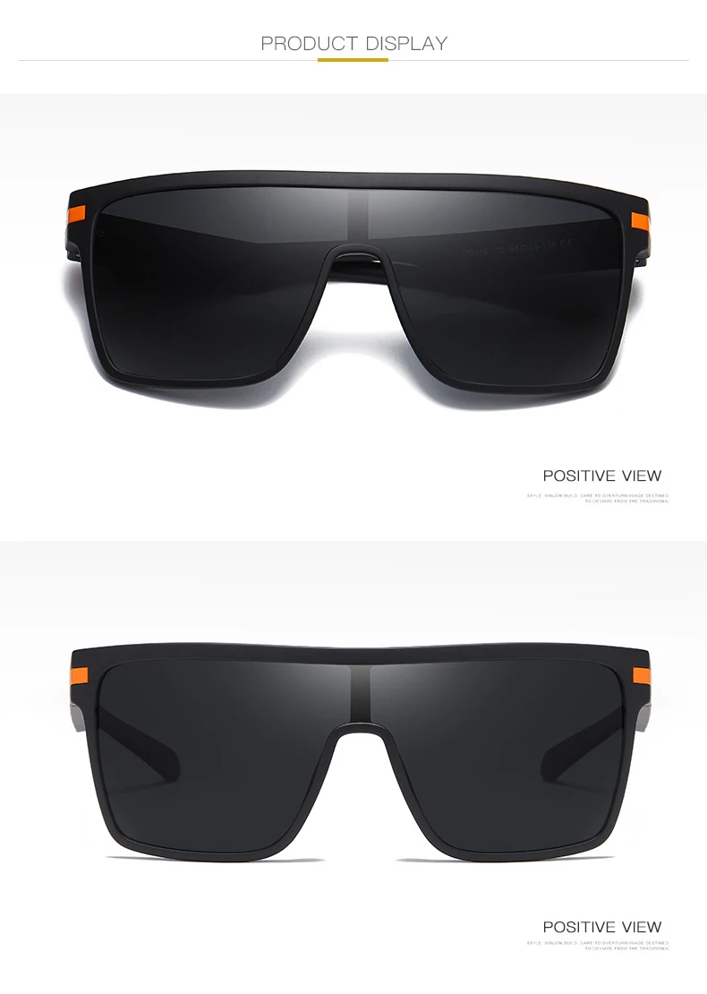 HD Polarisierte Sonnenbrille Männer und Frauen UV400 Sonnenbrille Marke Designer Goggle Spiegel Einteilige Objektiv Brillen – Detail 7