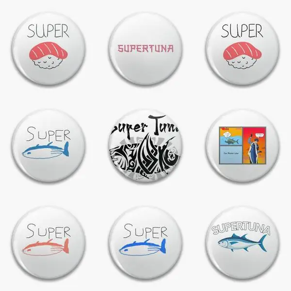 Super Tuna Pop Fun Jin Soft Button Pin Customizable Fashion Brooch Cute Gift Hat Lover Jewelry Lapel Pin Decor Clothes Metal