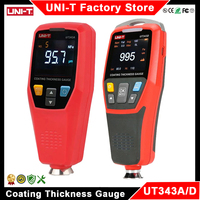 UNI-T UT343A UT343D Coating Thickness Gauge Professional Car Paint Metal Ceramic Automotive Paint Film FE NFE Thickness Tester