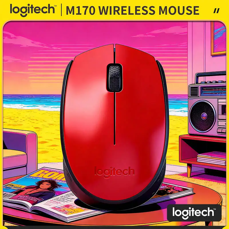 

Беспроводная мышь Logitech M170, легкая, 2,4 ГГц, радиус действия 10 м, 12 месяцев автономной работы, для ноутбуков, настольных ПК и офиса