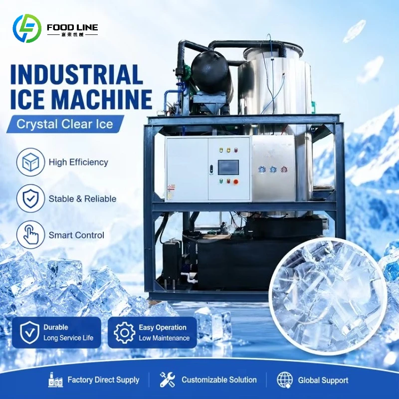 2026 New Industrial Tube Ice Machine 5Ton 10Ton 20Ton 30Ton/Day | 28mm 35mm Food Grade Tube Ice Maker for Ice Factory Customized