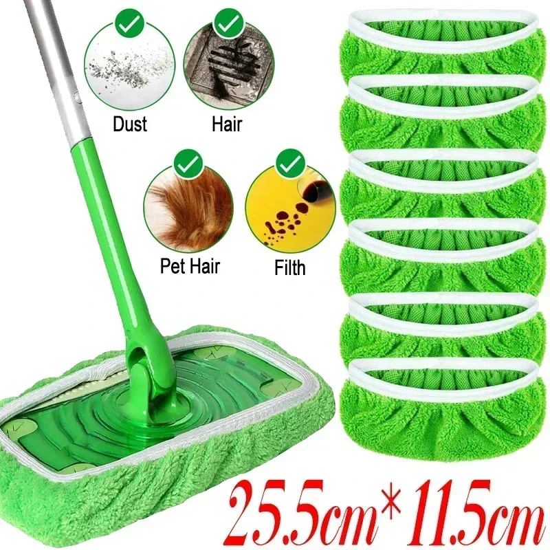 Microfiber Mop Cloth, Scouring Pad, Reusable Mop Board, Swiffer Flat Mops, Home Cleaning Accessories, 25 X 11.5 Cm Cloths Mop