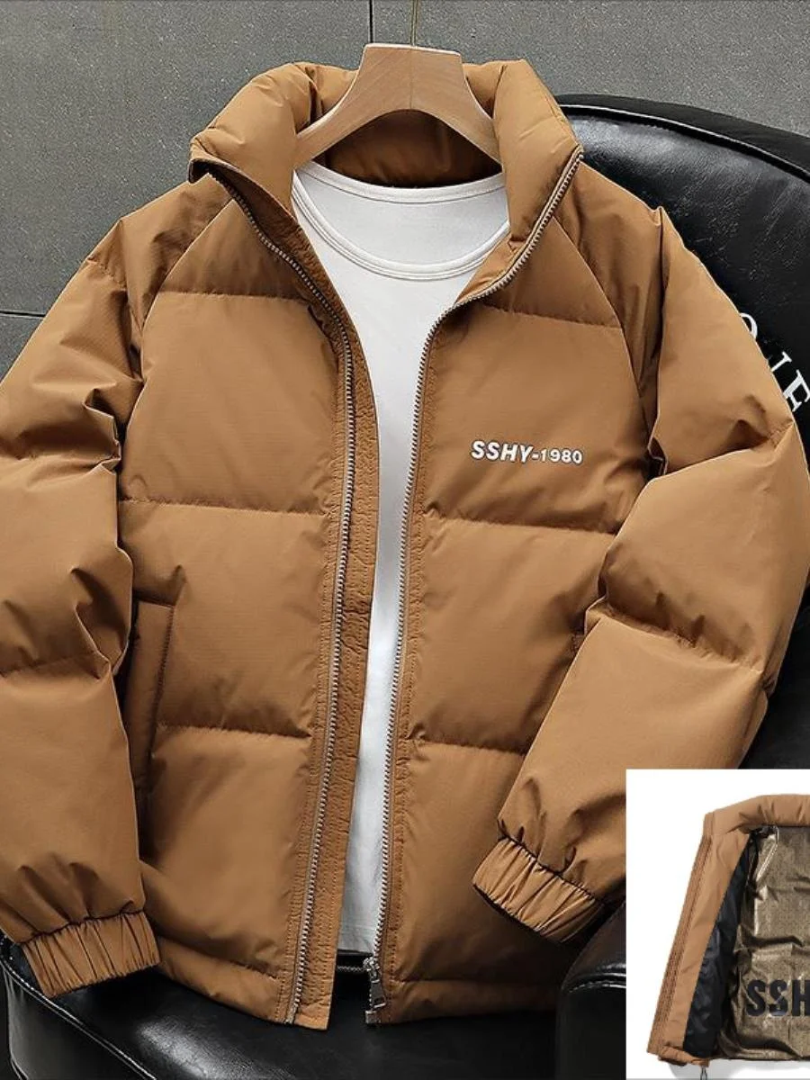 

Men's Winter Casual down Jaet Stand Collar Sli Warmth Faionable 2025 New Arrival Waterproof Long Sve Coat
