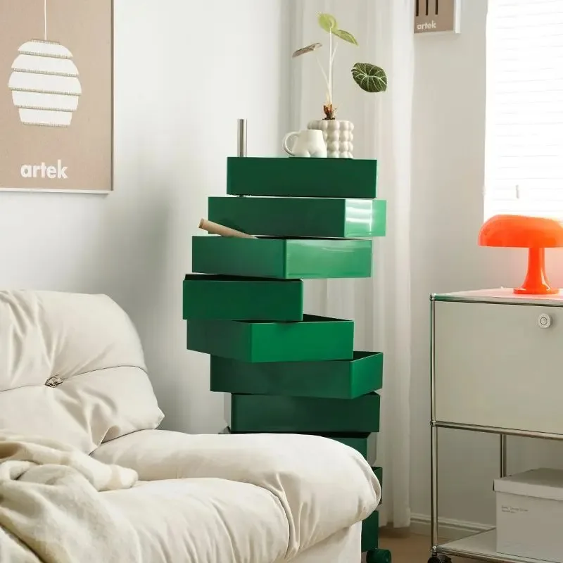 Casier amovible rotatif créatif, table de chevet minimaliste moderne