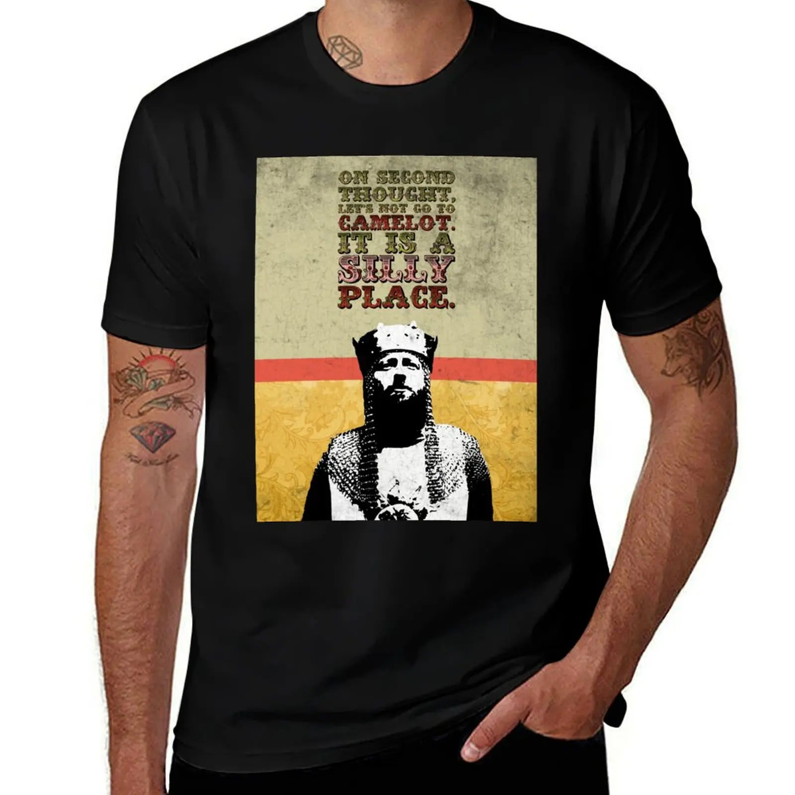 

Monty Phyton T-Shirt Basic Solid Color Casual Tee Shirt
