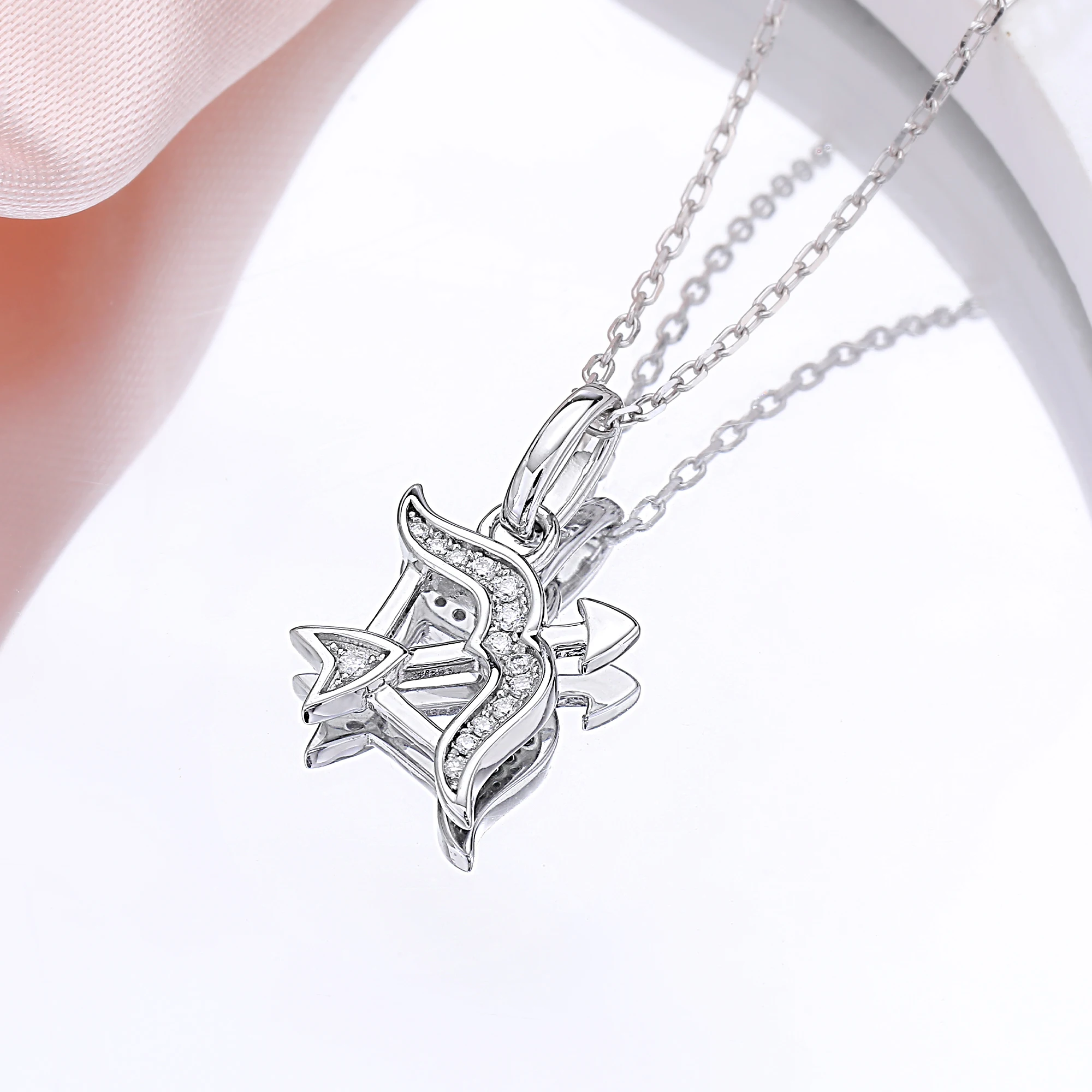 

Eme jewe New Classic Twelve Constellation Series Sagittarius Pendant S925 Silver Inlaid D-Color Moissanite Unisex Necklace