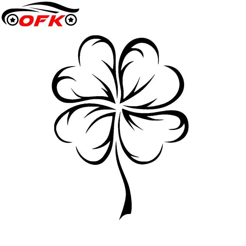 

Lucky Clover Car Stickers Personalized Custom Motorcycle Vinyl Decals Black/Silver 15.2CM*11.2CM