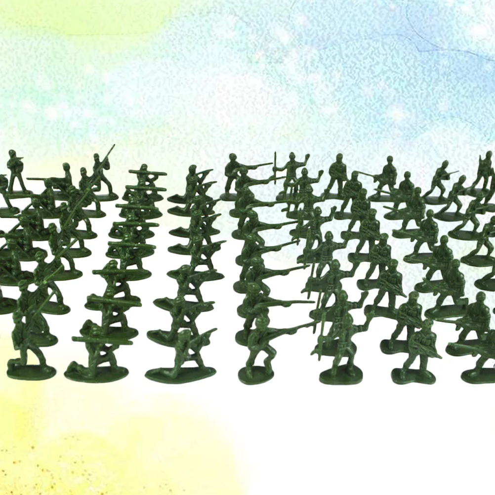

200pcs Plastic Soldiers Figures Static Model Men Figures Accessories Play Set for Kids (Random Color and Type)