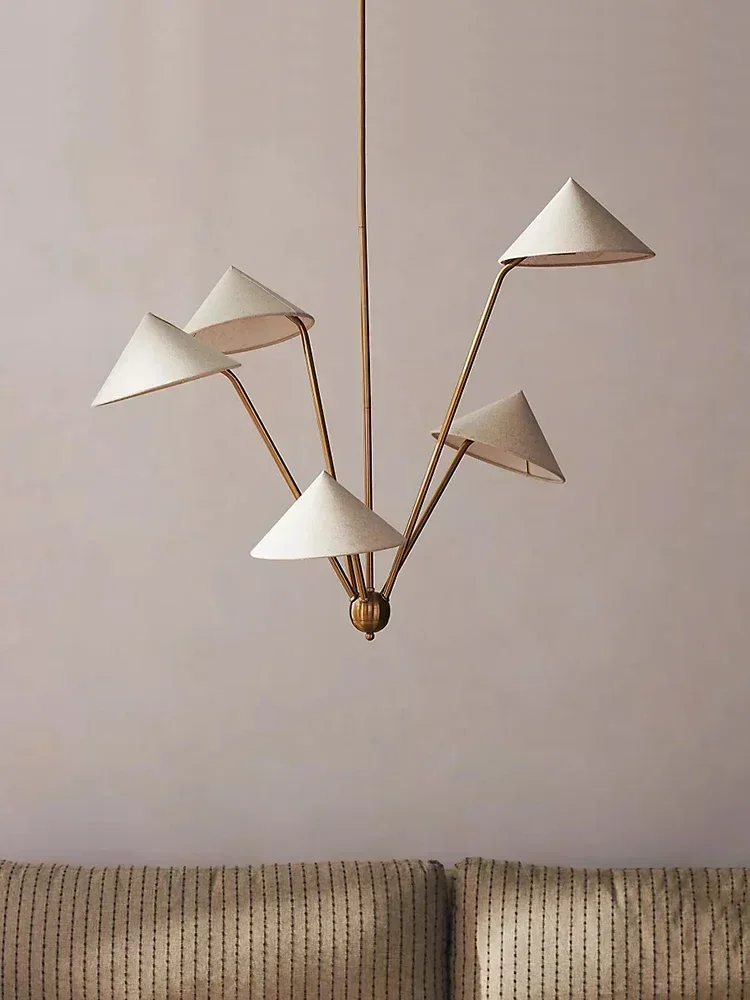 Wabi Sabi Ceiling Pendant Lamp Japan Cloth Hanging Chandelier Living Room Homestay LED Light Kitchen Island Lustre Room Decor