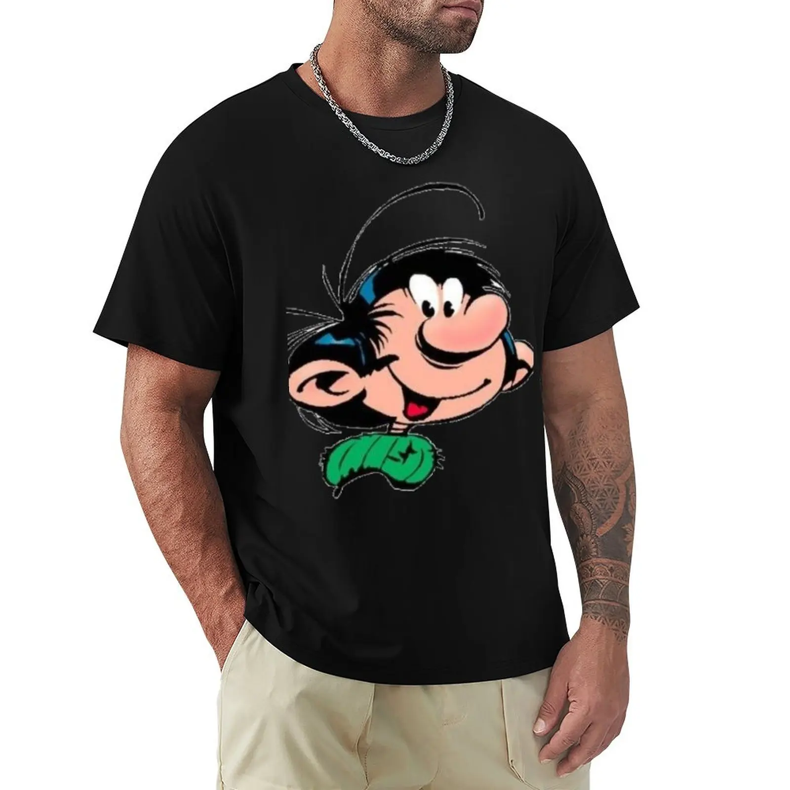 Gaston lagaffe T-Shirt cotton t shirts man 100% T-Shirt