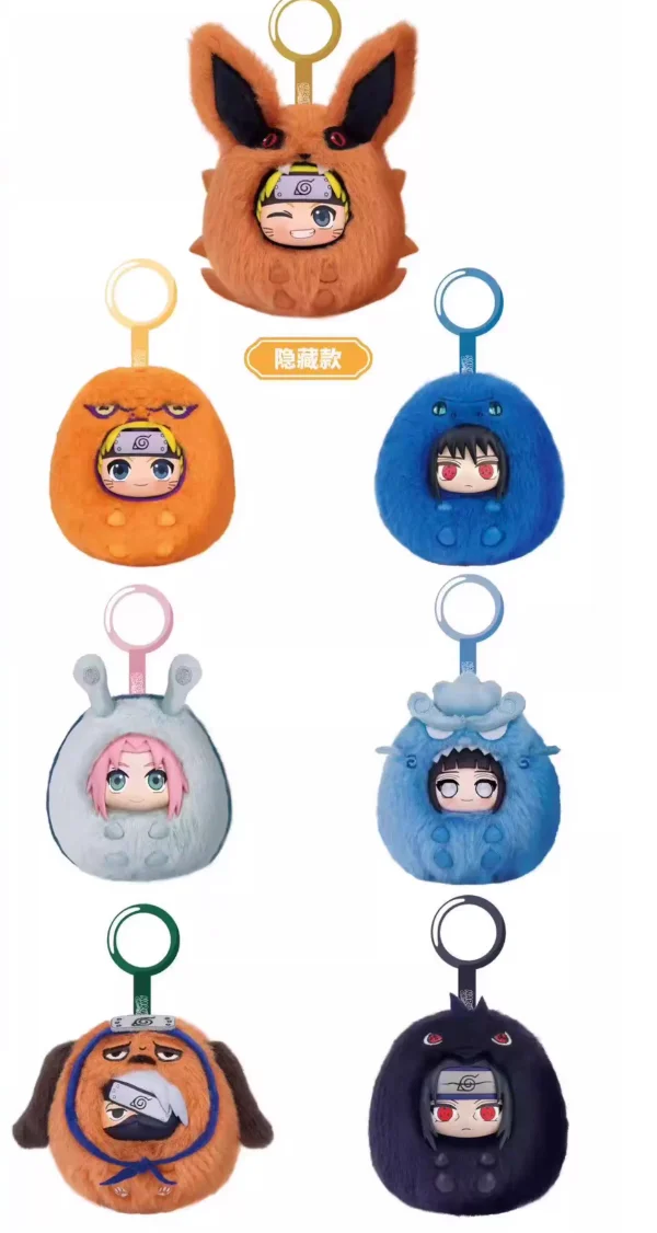Shippuden lindo colgante de felpa caja ciega Uchiha Sasuke mochila adorno muñeca regalos peluche adorno hecho a mano colección de juguetes