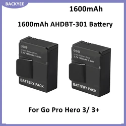 3.7V 1600mAh AHDBT-301 batteria AHDBT 301 Bateria per GoPro Hero3 Go Pro hero 3 / 3 + Black Edition White Silver Edition HD Parts