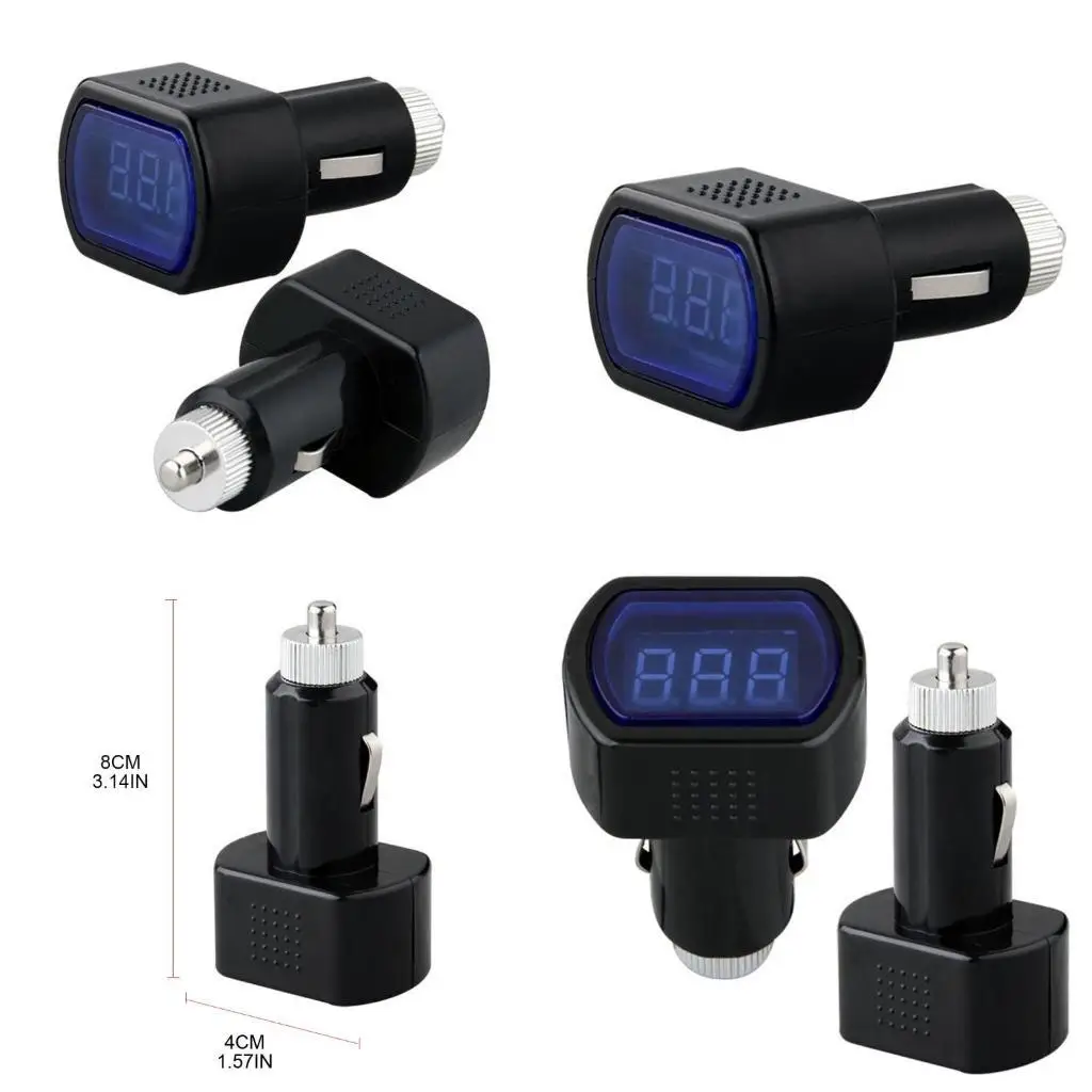 

R9UF Hot Car Meter Car Battery Vehicle Battery And Voltmeter Monitor
