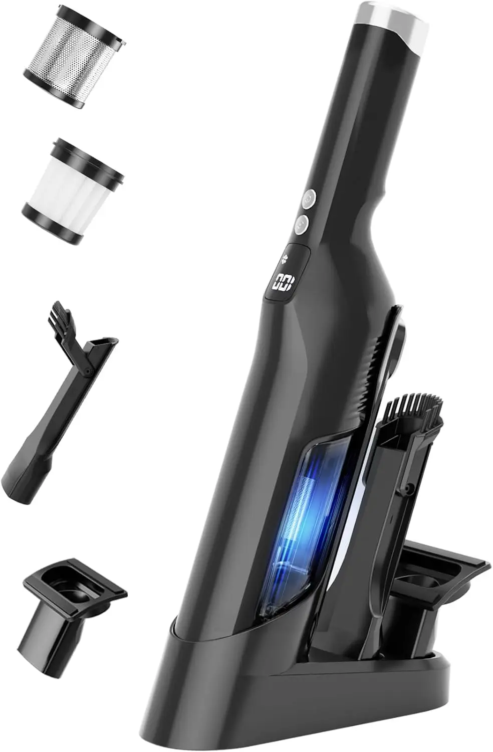 Cordless Handheld Vacuum, 24Kpa Powerful Suction with Brushless Motor, Lightweight for Home Car Pet Cleaning