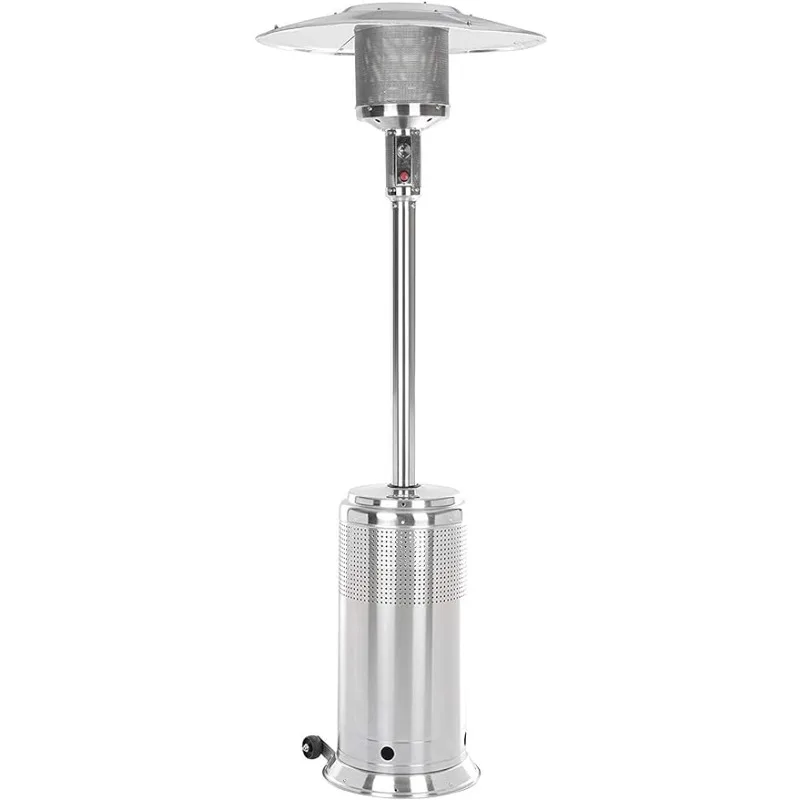 

Fire Sense 61436 Pro Series Patio Heater with Wheels 50,000 BTU Output Electronic Ignition System - Stainless Steel