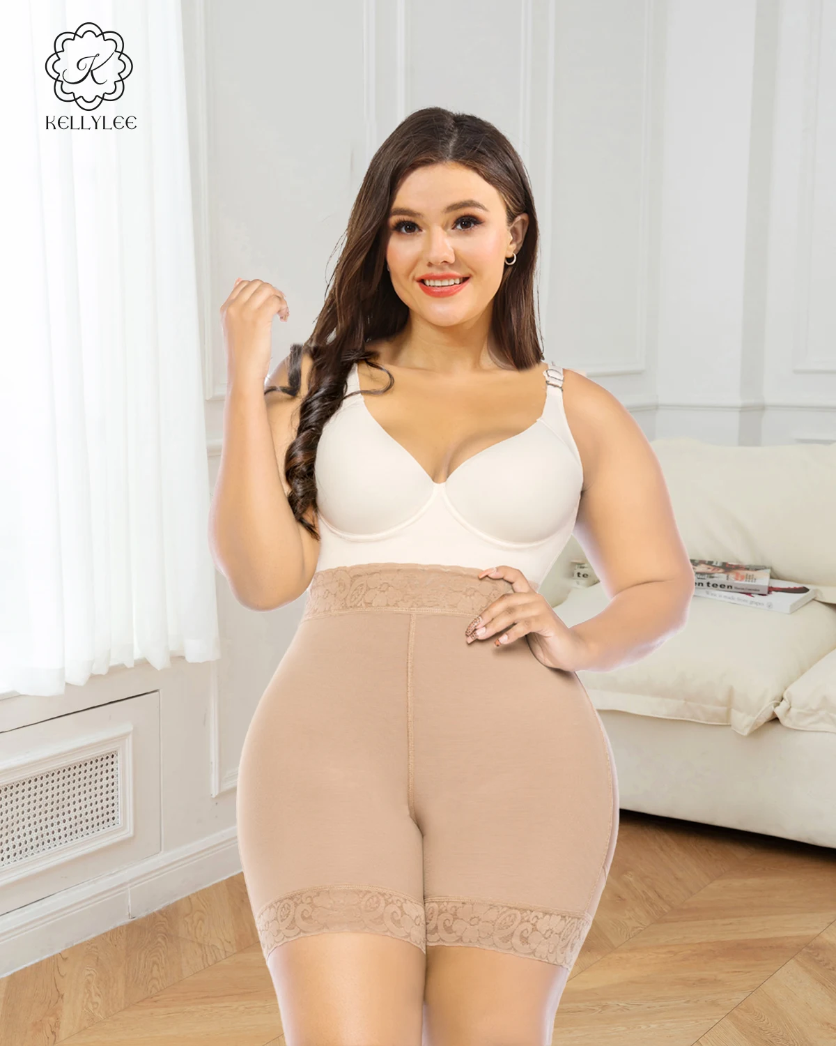 Womann shapewear for home life shorts Peachy Short High Waisted Lace lace buttocks lifting pants