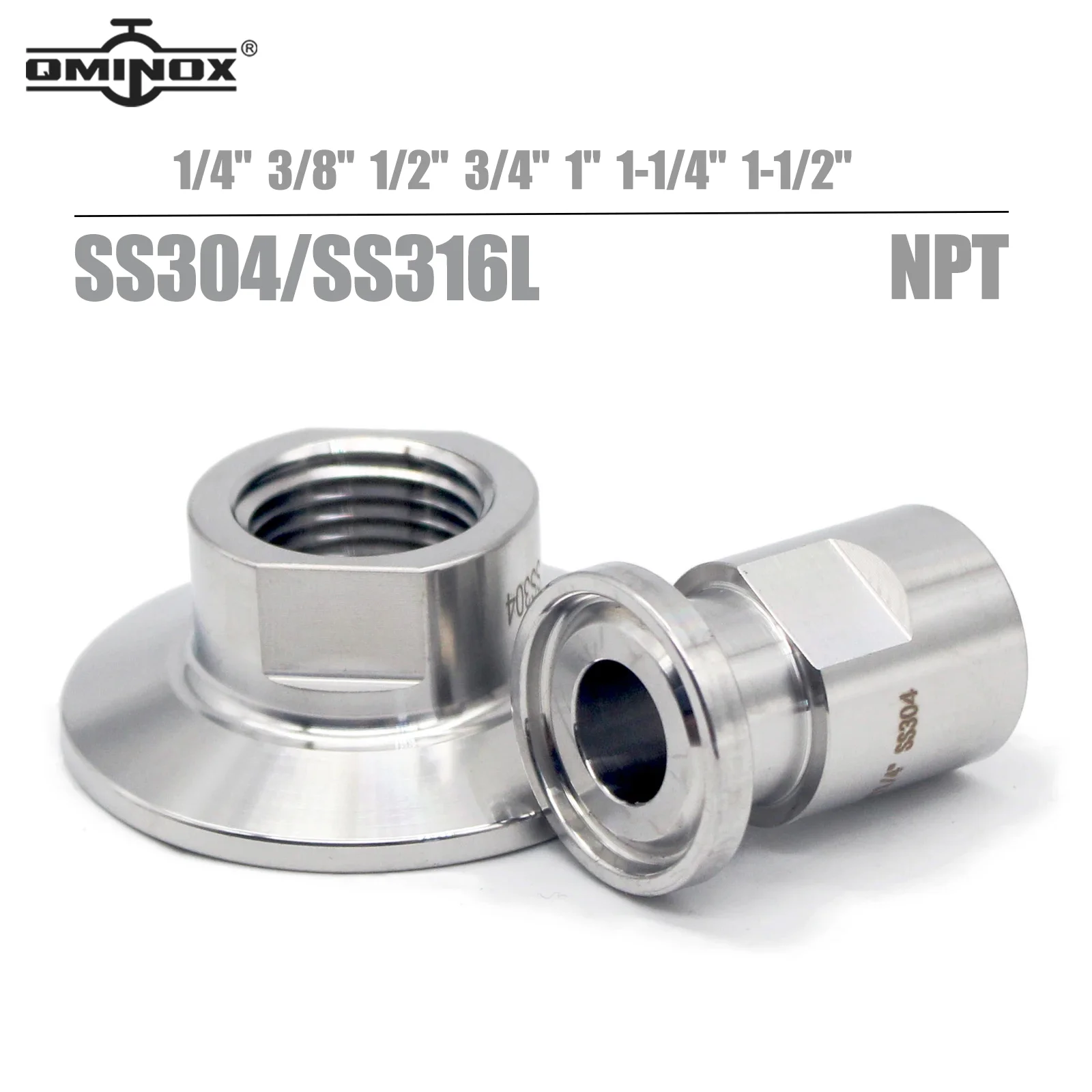 

Нержавеющая сталь 304/316L Tri Clamp NPT Внутренний адаптер 1/4 "-1" Tri clamp Фитинги с внутренней резьбой SS316L для фитингов NPT