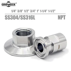 Stainless steel 304/316L Tri Clamp NPT Female adapter 1/4