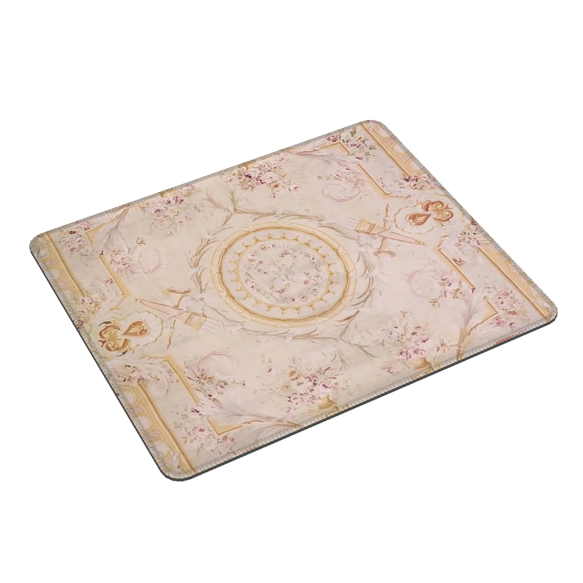 

Antique French Aubusson Rug Print Mouse Pad Computer Keyboard Mouse Mat Gaming PC Laptop Desk Mat Office Accessories Table Mats