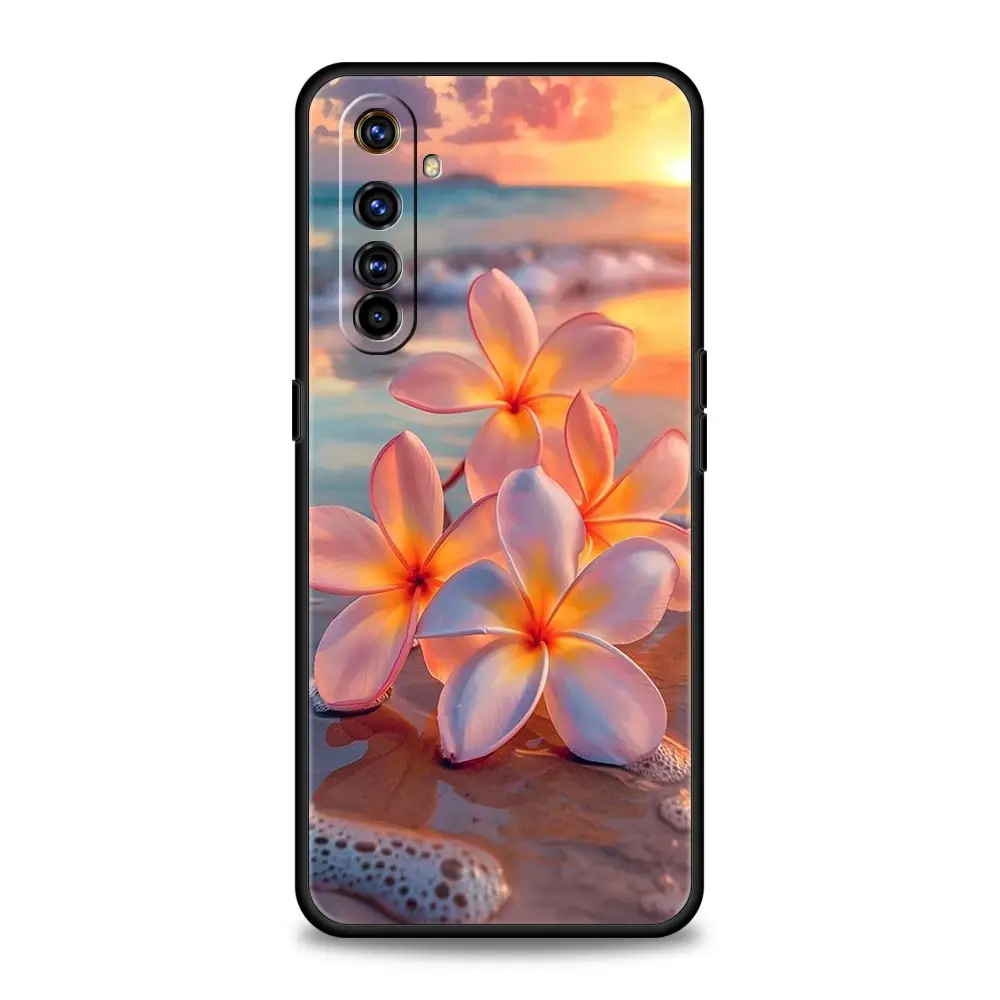 Beauty Flowers Leaves Phone Case For Realme 12 11 10 9 8 5G 7 6 GT5 GT3 GT2 Pro Plus C21 C11 C25 C35 GT Neo 2 3 3T 5 Soft Cover