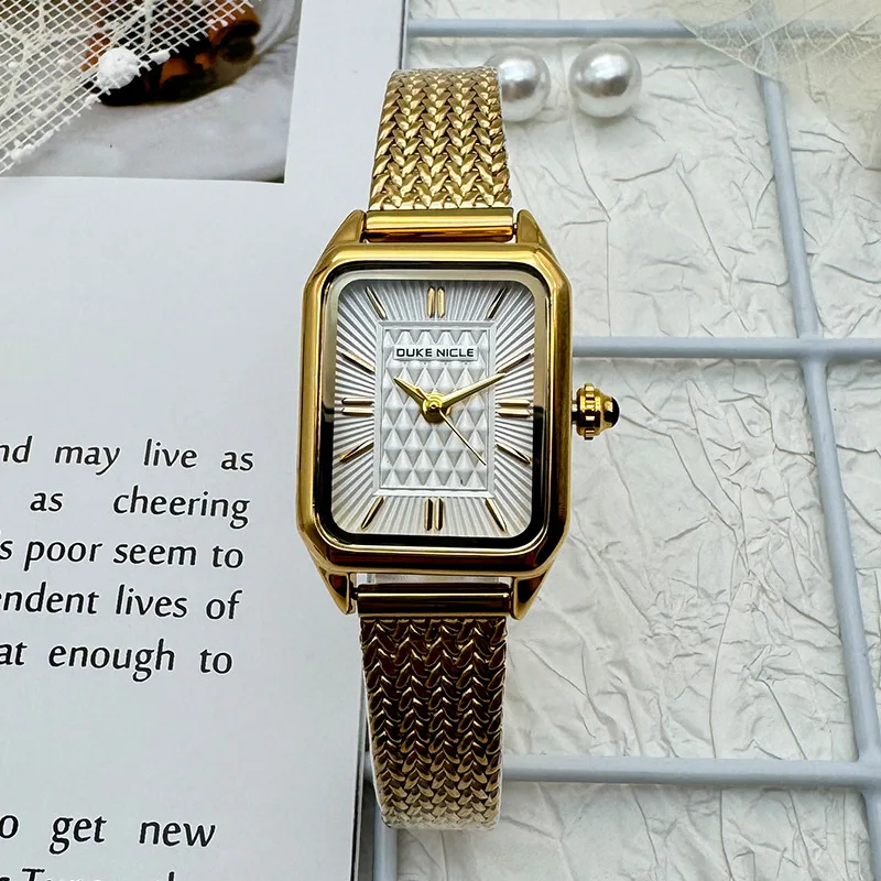 

Original women's watch Retro square watch women's mesh strap luxury light luxury high-end luxury women's watch