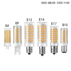 5pcs 220v 110v Dimmable G4 G9 E12 E14 E17 BA15D LED Bulb 8w LED Corn Lamp 3000k Nature White 4000k 6000k 6500k Chandelier Light