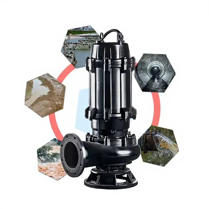 Hot Sale Fecal Suction Pump with Cutting Waste Dirty Centrifugal Submersible Vertical Sewage Pump