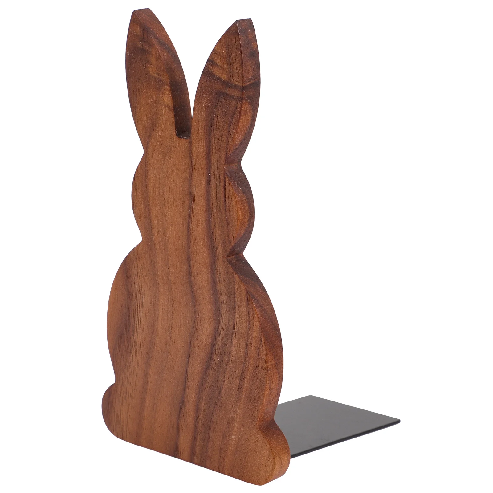 Wooden Animal Bookend Rabbit Shape Anti Slip Desktop Shelf Book Stopper Decorative Book Ends Rabbit Bookends Shelf Bookends