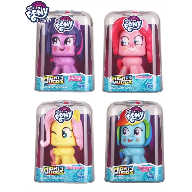 

My Little Pony Mighty Muggs Twilight Sparkle Rainbow Dash Pinkie Pie Model Anime Action Figures Face Changing Doll Toys Kid Toys