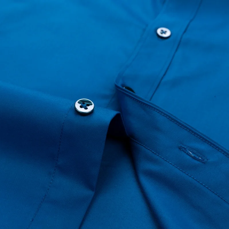 8XL Bamboo Fiber Men's Shirt Long Sleeve Formal Easy Care Office Work White Shirt Men Long Sleeve Slim Fit Casual Anti-Wrinkle