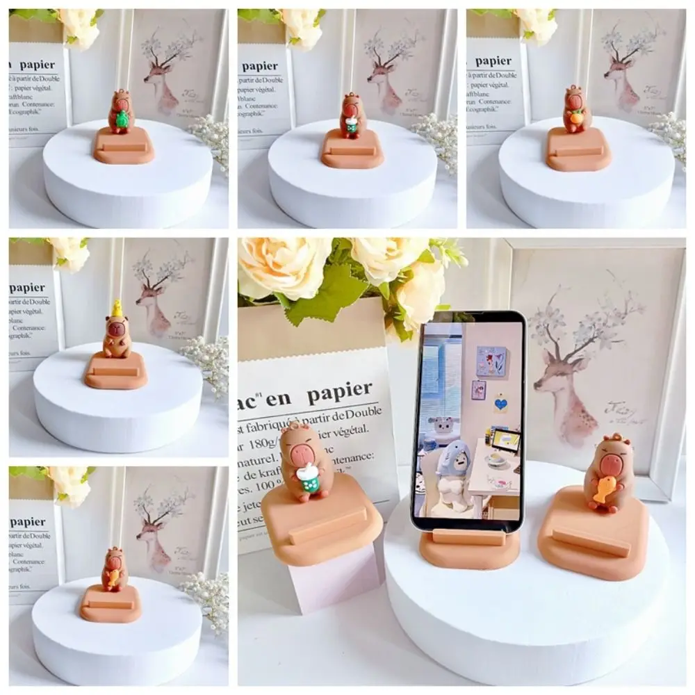 

Capybara Capybara Phone Holder Animal Multi-functional Dolphin Phone Stand Cartoon PVC Desktop Mobile Phone Bracket