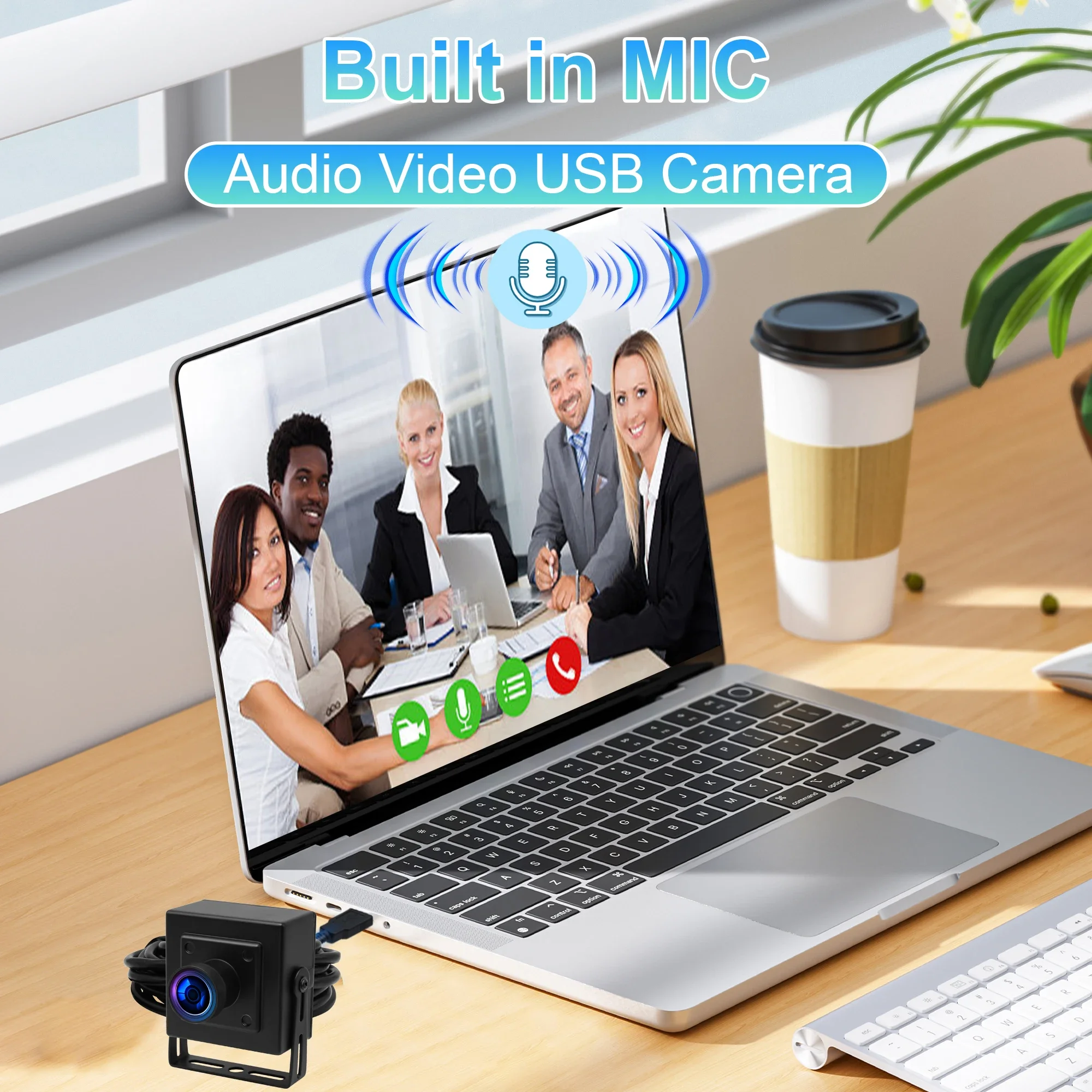 ELP 4K Ultra HD USB Camera 2160P 30fps CMOS IMX317 Industrial Video USB Webcam with 3.6mm Fixed Focus Lens for PC,PI,Laptop