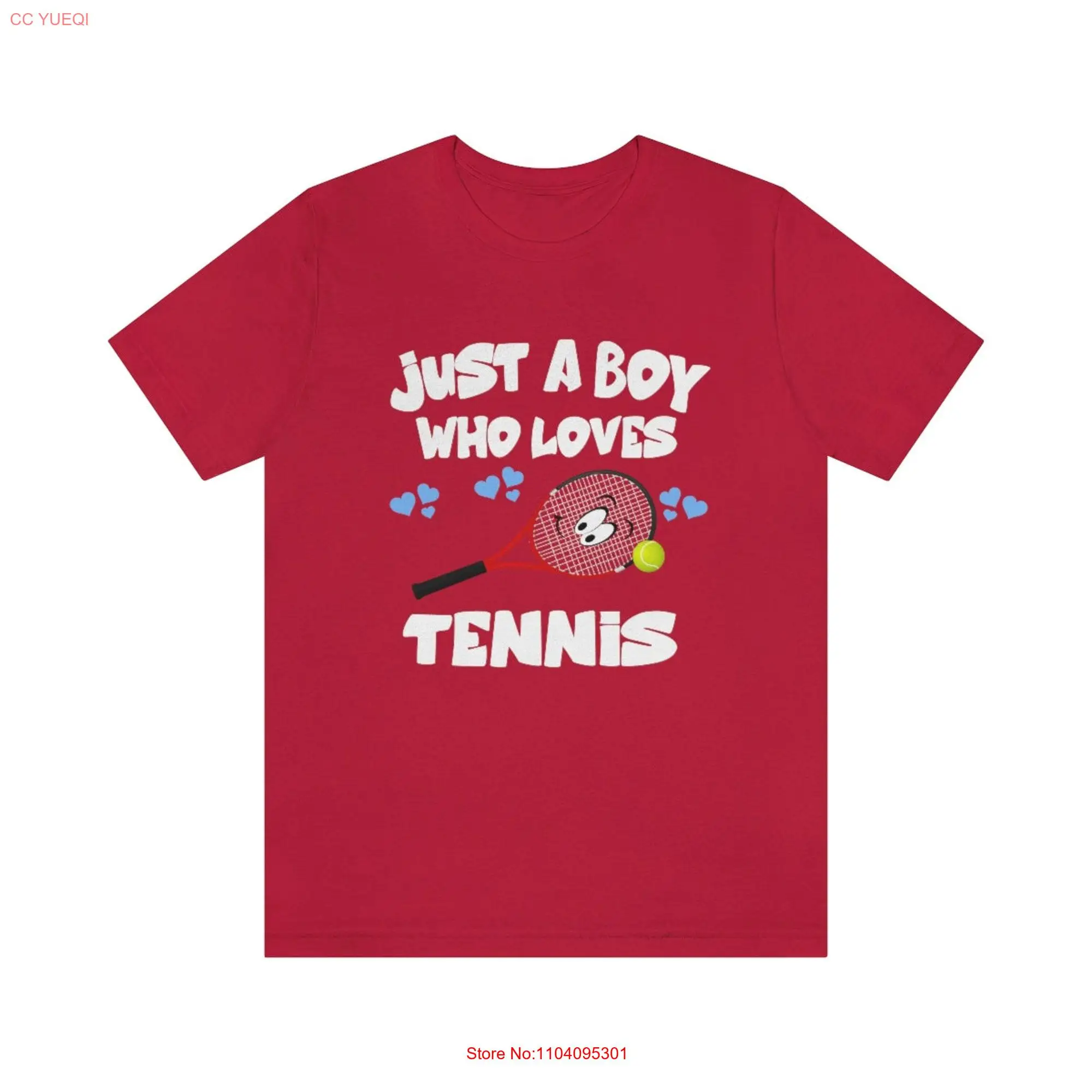 Just A Boy Who Love Tennis Lover T Shirt Men Sport  long or short sleeves