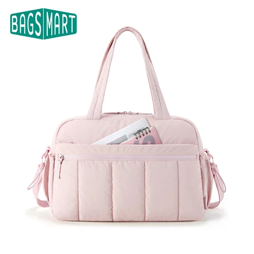 BAGSMART Bolsa de viaje Bolsa de gimnasio para mujer con bolsillo húmedo Bolsa de hombro para fin de semana Boston Bolsas de playa impermeables