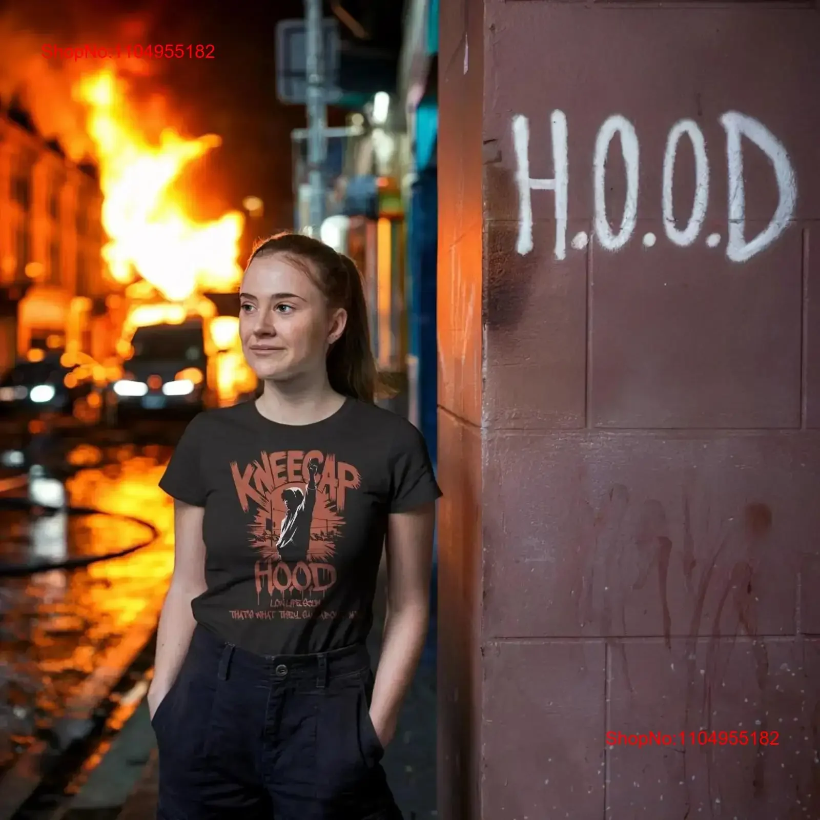 Kneecap H O D Low Life Scum that's what they say about me Irish Music T Shirt FREE POSTAGE vintage Washed graphic Stretched