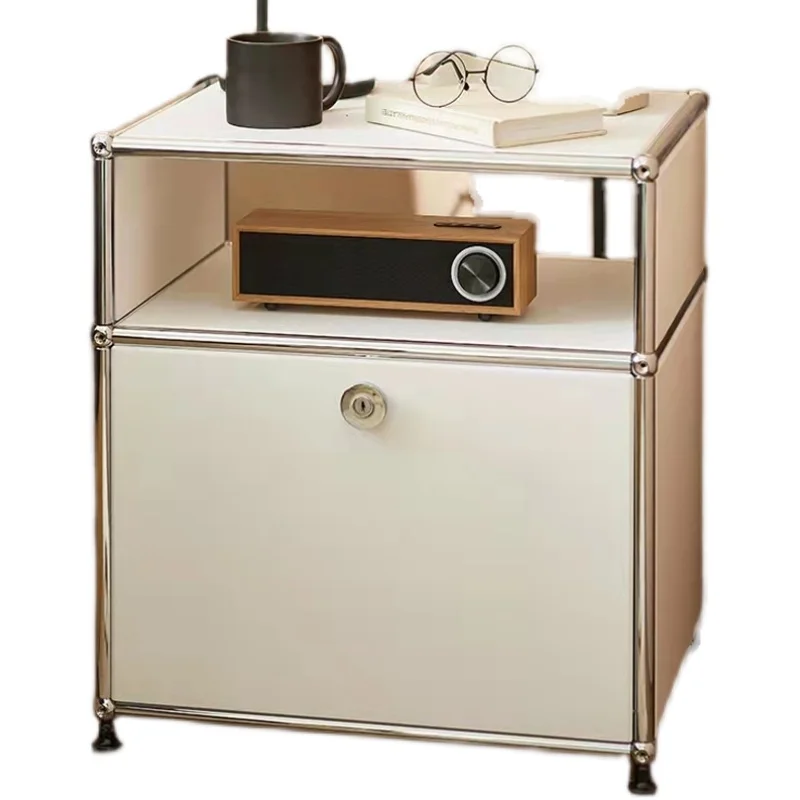 Medieval Modular Bedside Table Simple ins Locker Home Bedroom Bedside Stainless Steel Locker