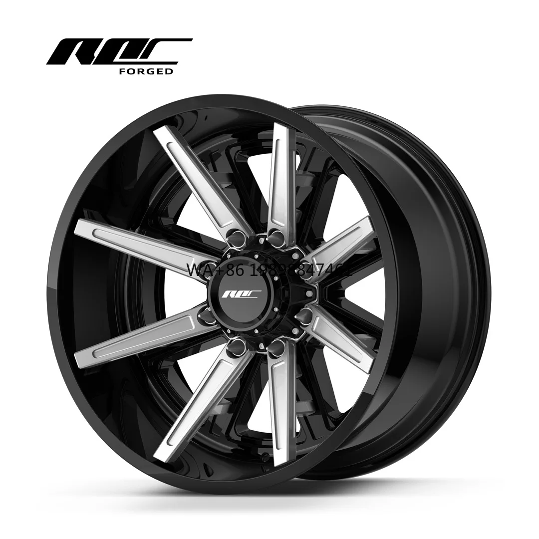 Ruedas Roc Custom 5x127 6x139.7 8x180 Deep Dish para Camionetas, Ruedas de 20 22 24 Pulgadas para Ford Bronco Gladiator GMC Denali 2500