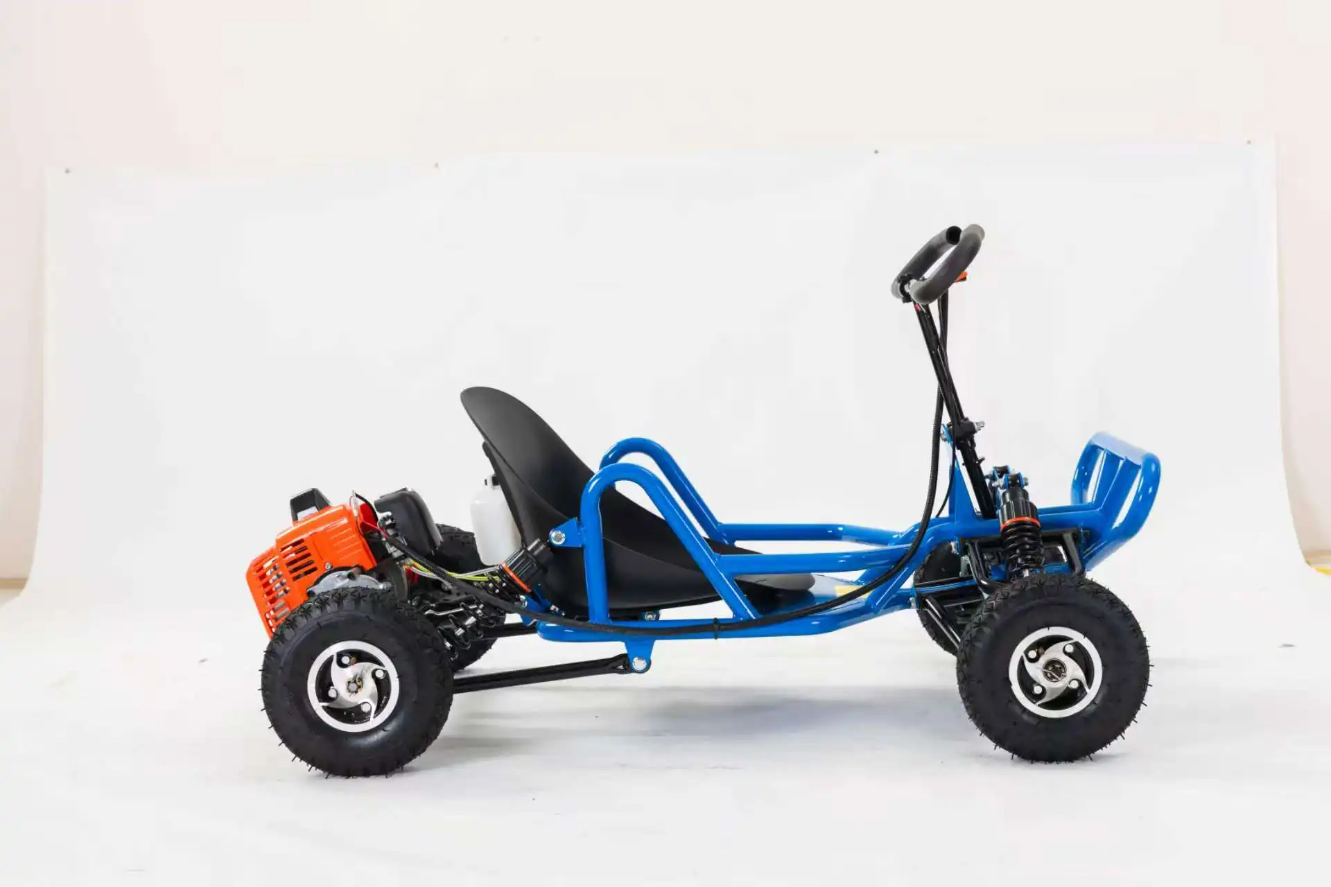 رخيصة 90cc بالطاقة مقعد واحد الكبار عربات التي تجرها الدواب الذهاب كارت 80 كم/ساعة على الطرق الوعرة 4x4 محرك مكبح قرصي عربات الذهاب الكهربائية للبيع #6