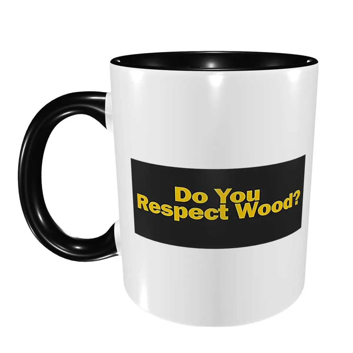 Do You Respect Wood Mug Funny Ceramic Coffee Cups Tea Mugs Milk Cup Drinkware Gift for Woman Man