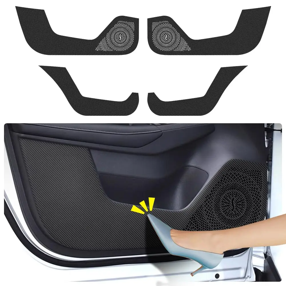 

Carbon Fiber Style Car Door Kick Protector Pad For 2022 2023 2024 Models – Interior Sill Cover And Edge Guard
